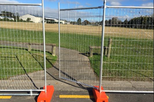 Temporary fencing for Te Ahurea Tino Rangatiratanga Kapahaka festival